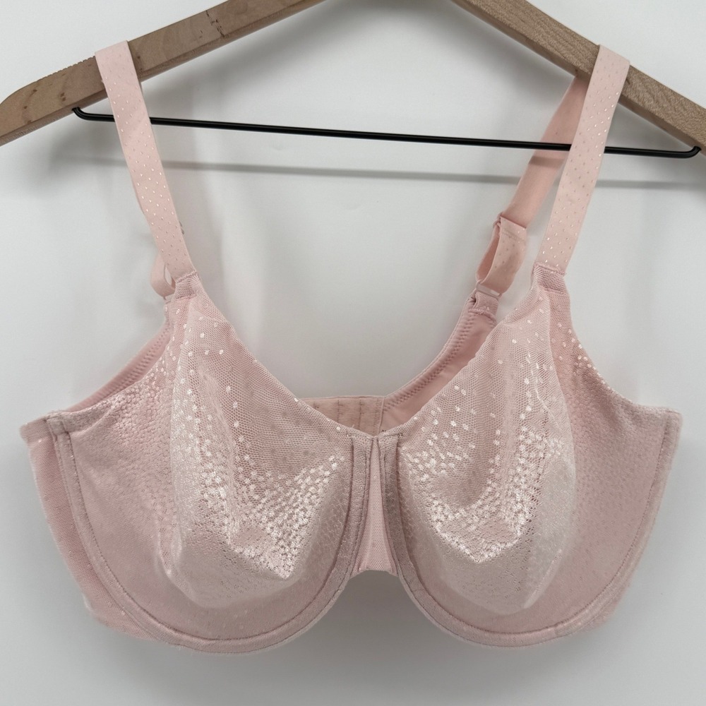 Wacoal 855303 Back Appeal Underwire Bra Light Pink 36DDD Seamless Full Coverage